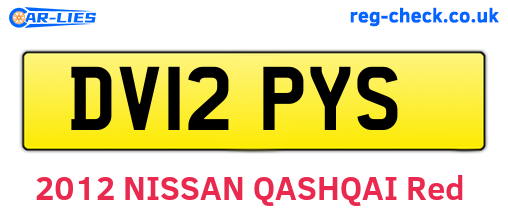 DV12PYS are the vehicle registration plates.