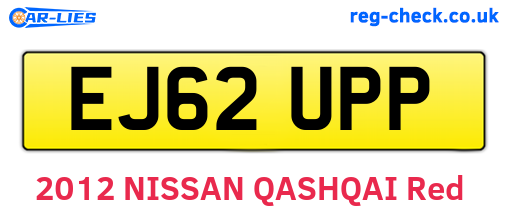 EJ62UPP are the vehicle registration plates.