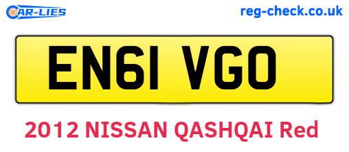EN61VGO are the vehicle registration plates.