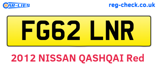 FG62LNR are the vehicle registration plates.