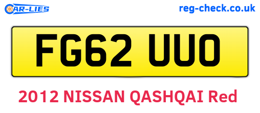 FG62UUO are the vehicle registration plates.
