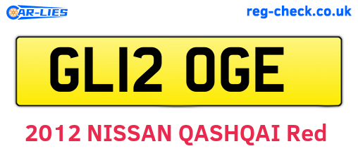 GL12OGE are the vehicle registration plates.