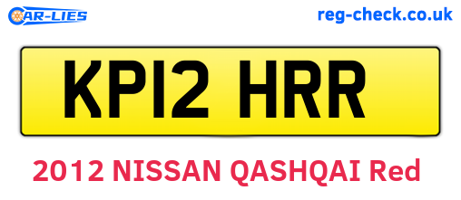 KP12HRR are the vehicle registration plates.
