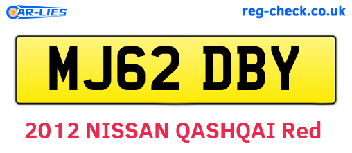 MJ62DBY are the vehicle registration plates.
