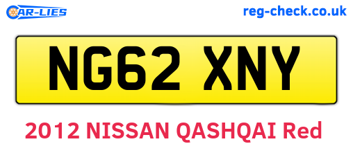 NG62XNY are the vehicle registration plates.