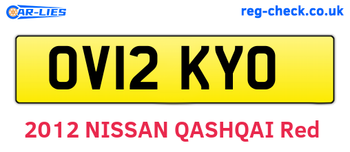 OV12KYO are the vehicle registration plates.