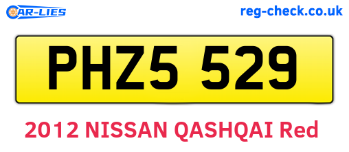 PHZ5529 are the vehicle registration plates.