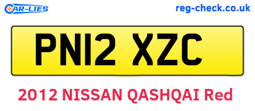 PN12XZC are the vehicle registration plates.