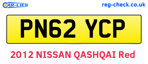 PN62YCP are the vehicle registration plates.