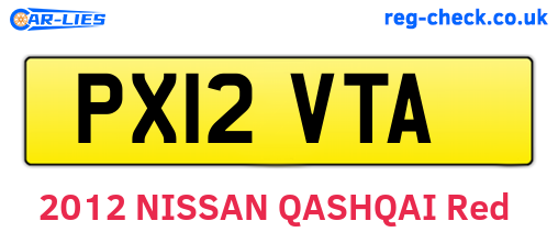 PX12VTA are the vehicle registration plates.