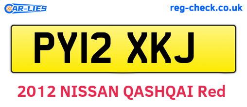 PY12XKJ are the vehicle registration plates.