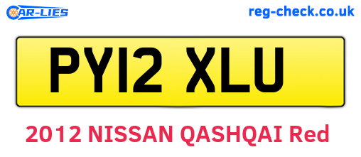 PY12XLU are the vehicle registration plates.