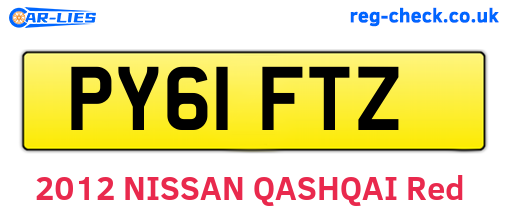 PY61FTZ are the vehicle registration plates.