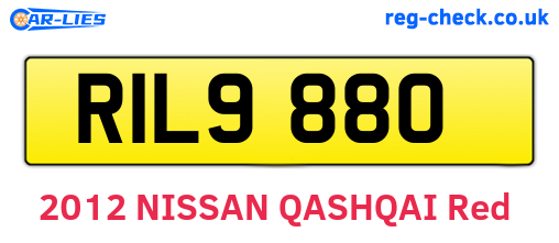 RIL9880 are the vehicle registration plates.