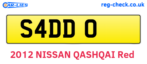 S4DDO are the vehicle registration plates.