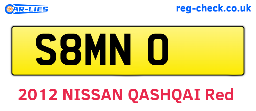 S8MNO are the vehicle registration plates.