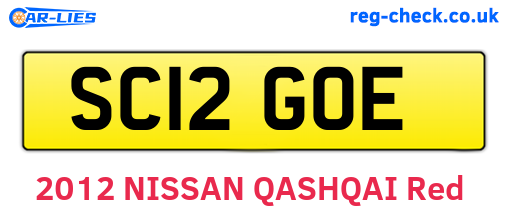 SC12GOE are the vehicle registration plates.