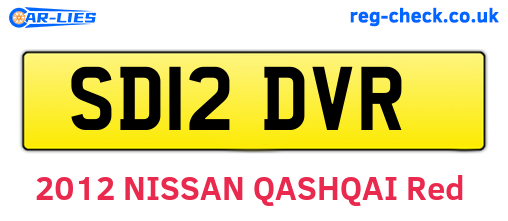 SD12DVR are the vehicle registration plates.