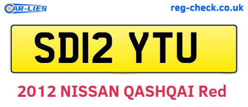 SD12YTU are the vehicle registration plates.