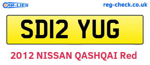 SD12YUG are the vehicle registration plates.
