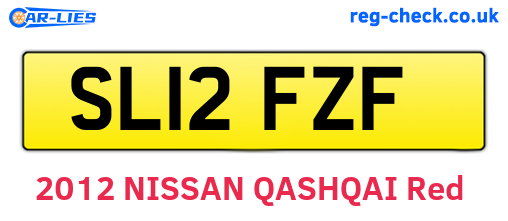 SL12FZF are the vehicle registration plates.