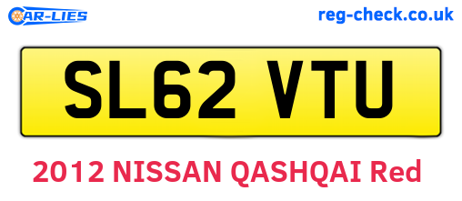 SL62VTU are the vehicle registration plates.