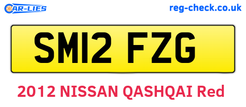 SM12FZG are the vehicle registration plates.