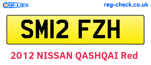 SM12FZH are the vehicle registration plates.
