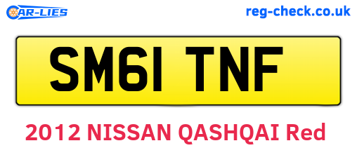 SM61TNF are the vehicle registration plates.