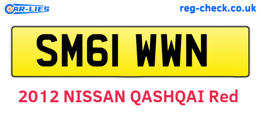 SM61WWN are the vehicle registration plates.