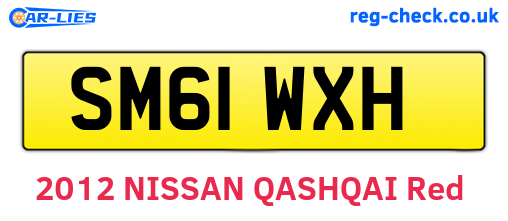 SM61WXH are the vehicle registration plates.