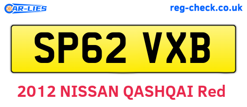 SP62VXB are the vehicle registration plates.
