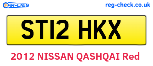 ST12HKX are the vehicle registration plates.