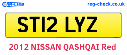 ST12LYZ are the vehicle registration plates.