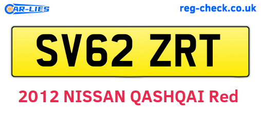 SV62ZRT are the vehicle registration plates.