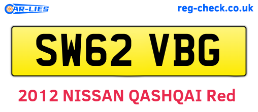 SW62VBG are the vehicle registration plates.