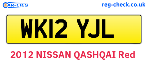WK12YJL are the vehicle registration plates.