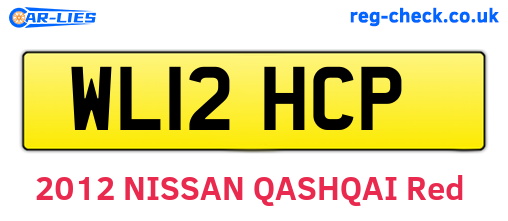 WL12HCP are the vehicle registration plates.