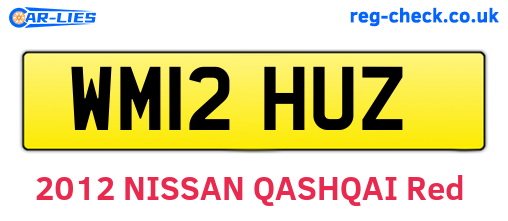 WM12HUZ are the vehicle registration plates.
