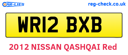 WR12BXB are the vehicle registration plates.