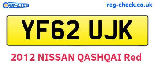 YF62UJK are the vehicle registration plates.