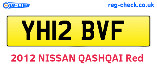 YH12BVF are the vehicle registration plates.