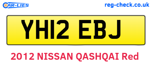 YH12EBJ are the vehicle registration plates.
