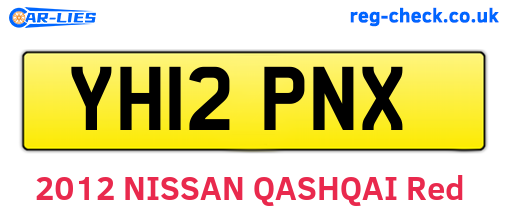 YH12PNX are the vehicle registration plates.