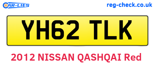 YH62TLK are the vehicle registration plates.