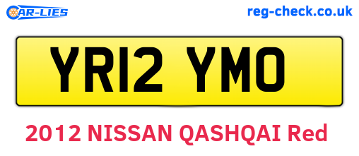 YR12YMO are the vehicle registration plates.