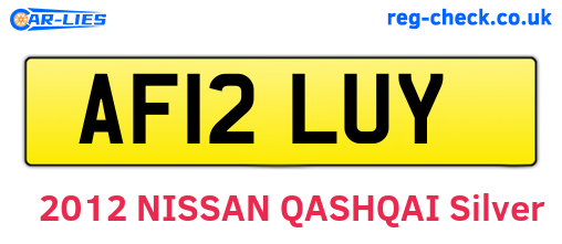 AF12LUY are the vehicle registration plates.