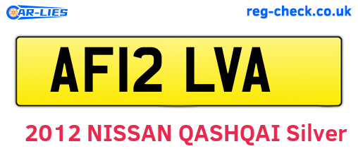 AF12LVA are the vehicle registration plates.