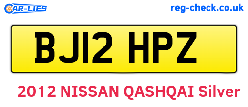 BJ12HPZ are the vehicle registration plates.