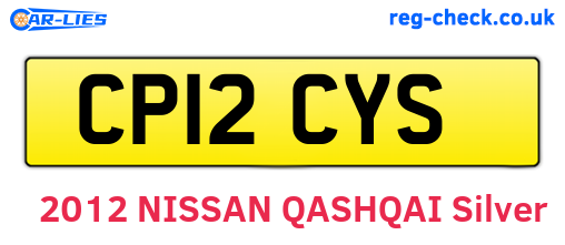 CP12CYS are the vehicle registration plates.